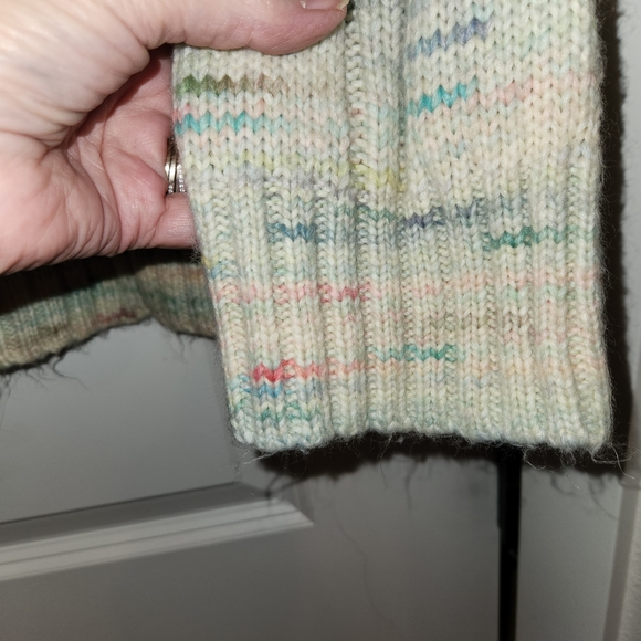 American Eagle Oversized Multicolor Cable Knit Sweater Size XS Relaxed Fit Soft - Picture 6 of 13